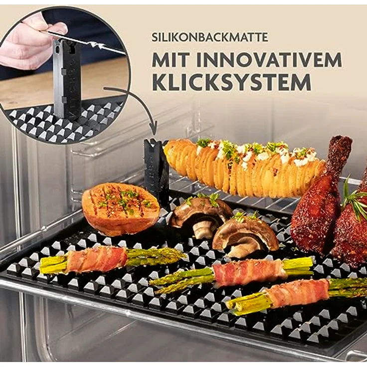 KitchBo Starter Set, innovative Silikon Backmatte | Wiederverwendbare Backunterlage mit modularen Stecksystem | Multifunktionaler Einsatzbereich, spülmaschinenfest | Rundum knusprig aus dem Backofen – Bild 2