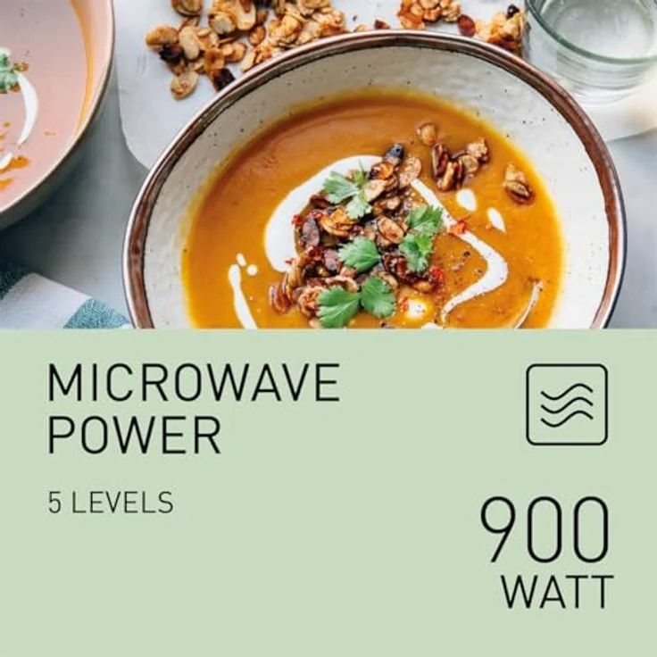 Panasonic NNK35NWMEPG Mikrowelle mit Grill, 24 Liter Garraum, 900 Watt, Schnellstart, Timer, Automatik-Programme, 8 Programme, weiß – Bild 3