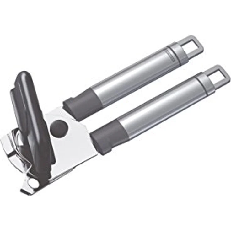 Leifheit Dosenöffner ProLine-Serie, für einfaches Öffnen ohne Kraftaufwand, Deckelöffner aus hochwertigem Edelstahl und schwarzem Kunststoff, in edlem Design, mit praktischer Aufhängeöse, silber – Bild 4