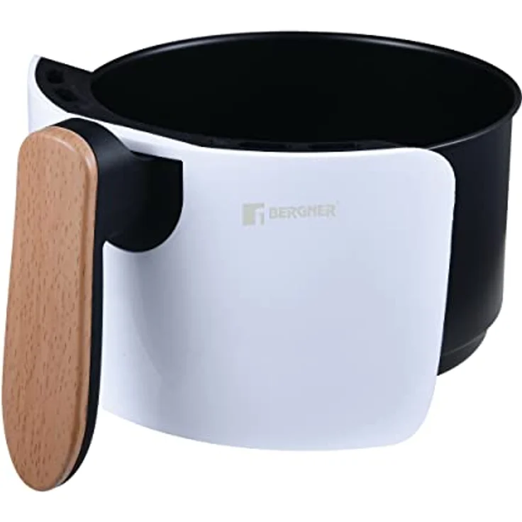 BERGNER Naturally | AirFryer 2 L | 1000 W | Temperatur 80-200ºC | LED-Touch-Bedienung | Antihaftbeschichtung | Weiß – Bild 4