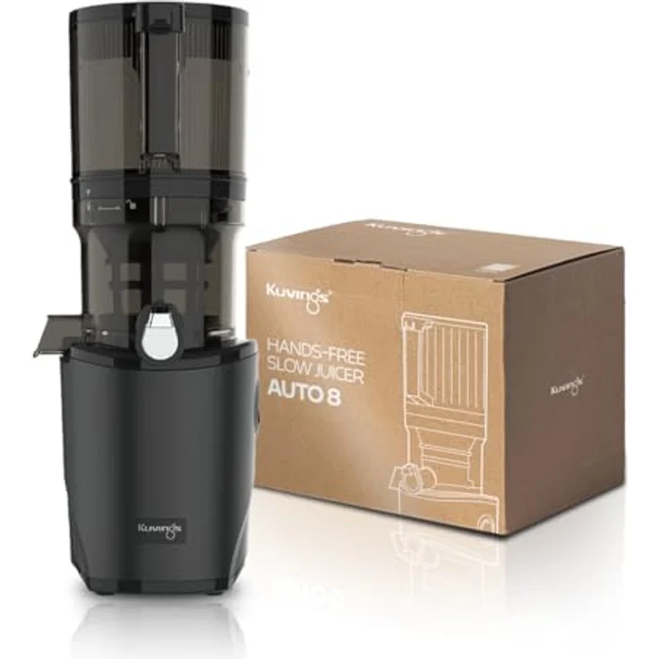 Kuvings AUTO8 Entsafter – Pflegeleichter Slow Juicer mit 2L Fassungsvermögen und 200W Motor ideal für Obst, Gemüse und Smoothies. (Schwarz) – Bild 1
