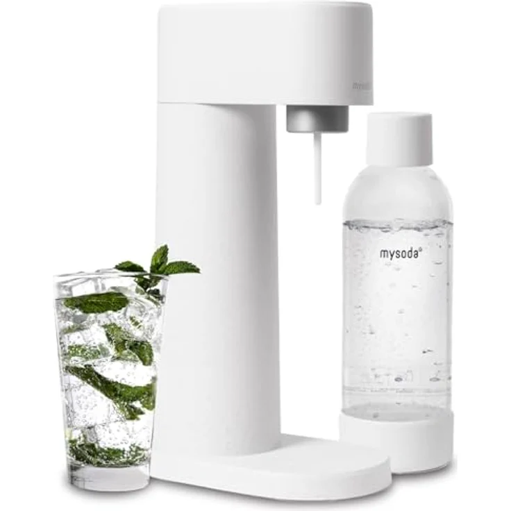 Mysoda Woody White Kohlensäureerzeuger inklusive BPA-freie Wasserflasche, weiß, WD002F-WE, One Size – Bild 1
