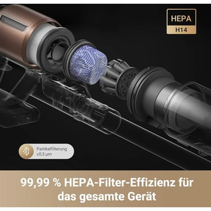 dreame Z20 Kabelloser Staubsauger, 250AW Starke Saugkraft, 90min Lange Laufzeit, Schwarz – Bild 3