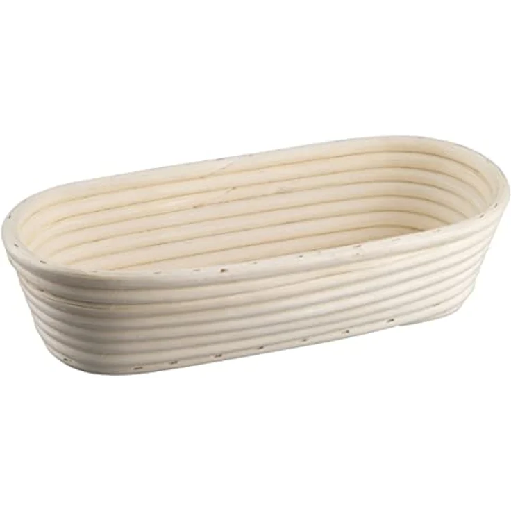 Zenker Gärkorb länglich 30 cm – Gärkörbchen aus natürlichem Rattan für selbstgemachtes Brot – Versorgt Teig mit Sauerstoff für lockere und luftige Brote – Bild 1