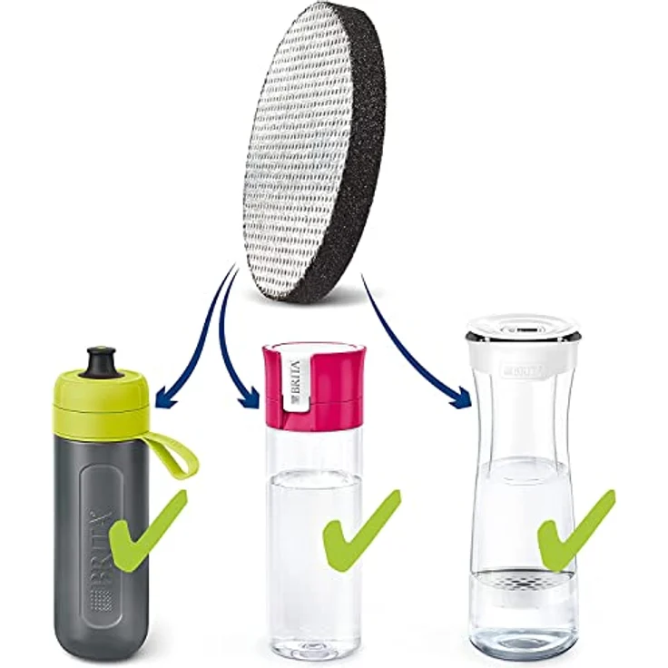 BRITA Wasserfilter MicroDisc 5er Pack, Filter für alle BRITA Trinkflaschen und Karaffen zur Reduzierung von Chlor, Mikropartikel und anderen geschmacksstörenden Stoffen im Leitungswasser – Bild 5