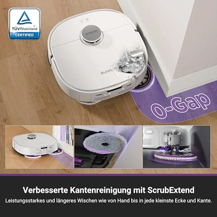 Eureka J15 Pro Ultra Saugroboter mit Wischfunktion, 16200 Pa Saugleistung, selbstreinigende Basisstation, Anti-Wickel-Technologie, 75℃ Heißwasserreinigung – Bild 4