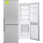 PKM Kühl-Gefrierkombination 173 L EEK C Silber Kühlschrank mit 2 Gefrierschubladen