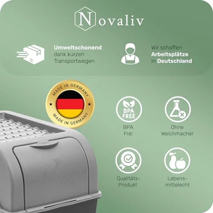 Novaliv Kartoffel Aufbewahrungsbox, 3x mittel 5L, grau, stapelbare Gemüsebox mit Belüftungslöchern für längere Frische – Bild 5