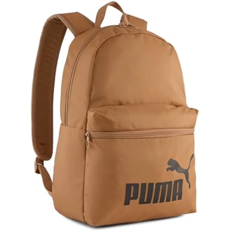PUMA Phase Rucksack für Erwachsene, Freizeitrucksack mit zwei Fächern, gepolsterten Schulterriemen und Mesh-Tasche, schwarz