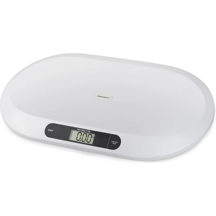 Topcom WG 2491, Personenwaage und Babywaage bis 20 kg, präzise 10-Gramm-Abstufungen