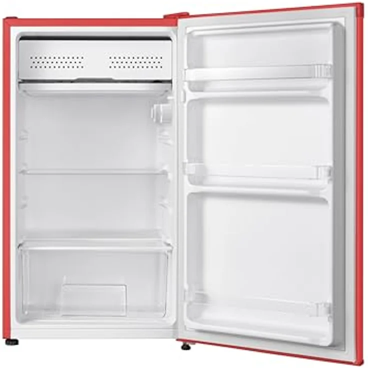 Respekta Rico KG83-52, Retro Kühlschrank freistehend mit Kältefach, 92 Liter, Rot, 39 dB – Bild 7