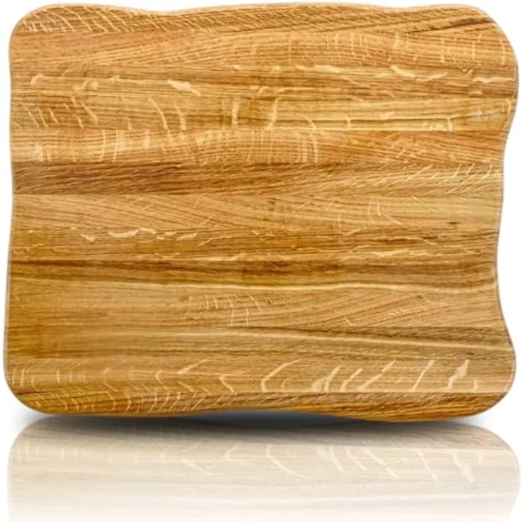 holz4home La Madera Schneidebrett Top aus Eiche hell | Steakbrett mit antibakteriellen Eigenschaften