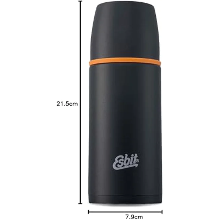 Esbit Isolierflasche, 0,5L, aus Edelstahl, inkl. zwei Trinkbecher, schwarz – Bild 10