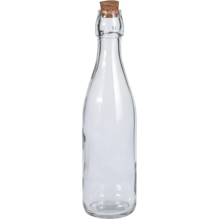 Neuetischkultur Vorratsglas Glasflasche 0,5 Liter mit Korkverschluss, Glas, Ideal für Olivenöl und Essig, Transparent