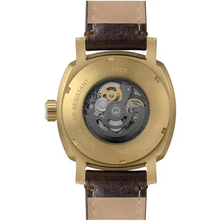 Ingersoll The Outrider, Herren Automatikuhr 44mm, schwarzes Zifferblatt, braunes Lederarmband, 50m wasserdicht – Bild 5