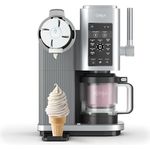 Ninja Swirl by CREAMi NC701EU, Sorbetière und Eismaschine mit 13 Modi, 2x 480-ml-Behälter, in Platinsilber