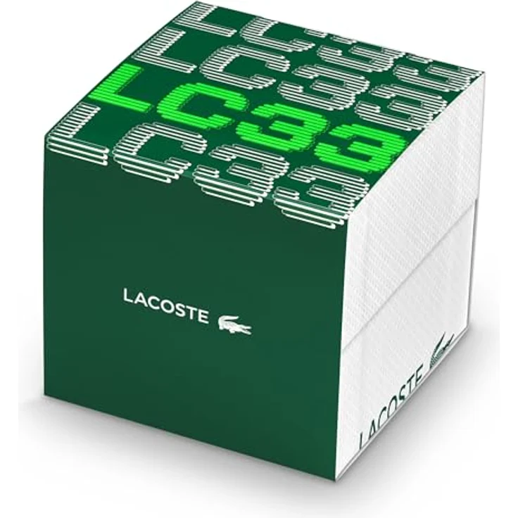 Lacoste Chronograph LC33 2011449, Quarzuhr mit analoge und digitale Anzeige, dunkelgrün, Silikonarmband, wasserdicht bis 10 bar, mit Multifunktionsalarm und Stoppfunktion – Bild 6