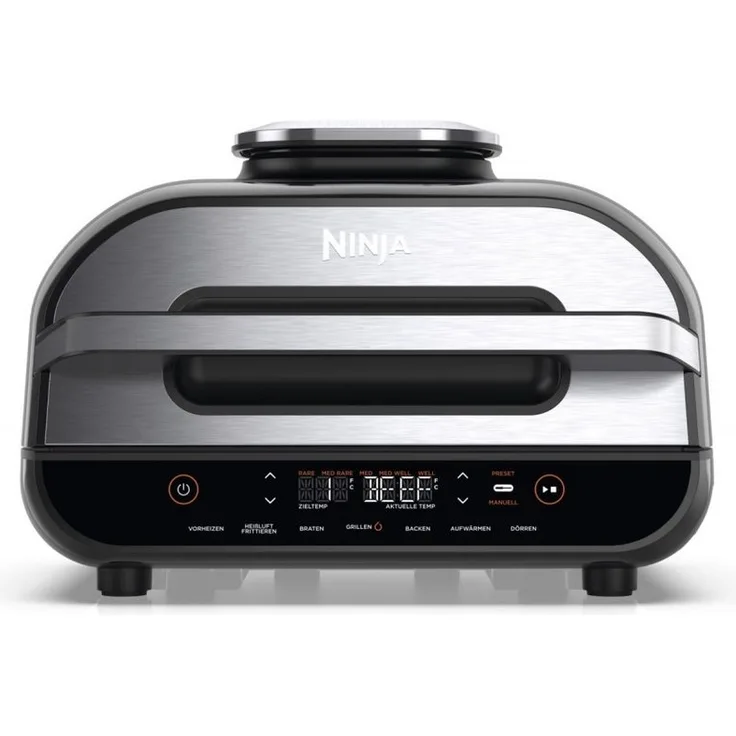 NINJA Foodi MAX AG551DE Heißluft-Fritteuse, 3,8 Liter, schwarz, mit Antihaftbeschichtung und Dörr-Funktion