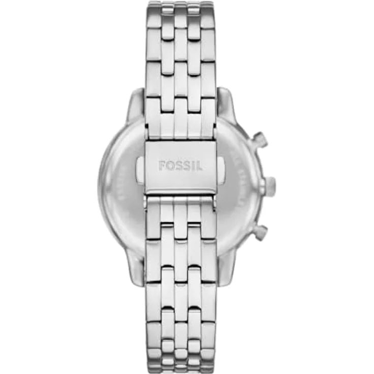 Fossil Damen Analog Quarz Uhr mit Edelstahl Armband ES5357, 36 mm Gehäuse, Chronograph-Anzeige, silber – Bild 4