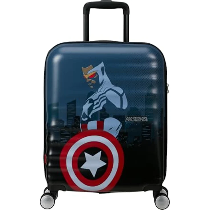 American Tourister Marvel Legends FL - Spinner S, Handgepäck, 55 cm, 36 L, Mehrfarbig (Captain America City) - Robuster Koffer mit recycelter Rpet-Innenausstattung – Bild 2
