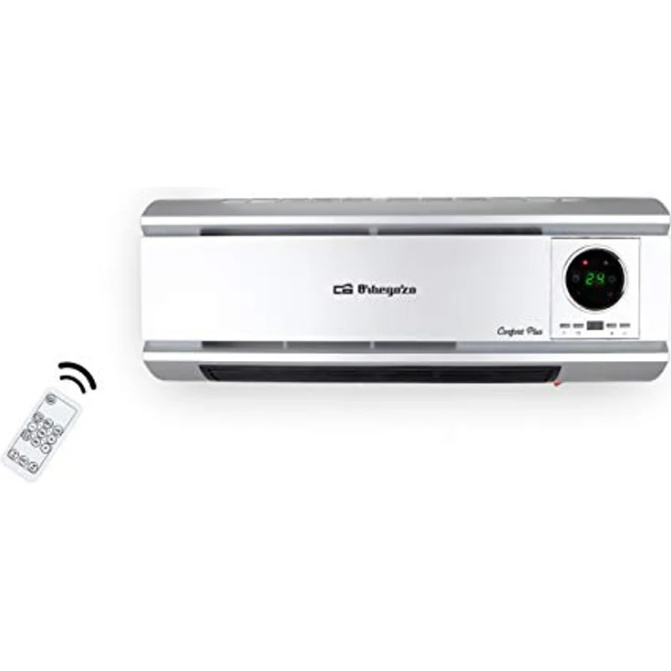Orbegozo SP 6500 Wandheizer, 2000 W, Fernbedienung, Tages- und Wochenprogrammierung, Überhitzungsschutz, LED-Display, Kunststoff, Keramik, silberfarben, Heizlüfter – Bild 2