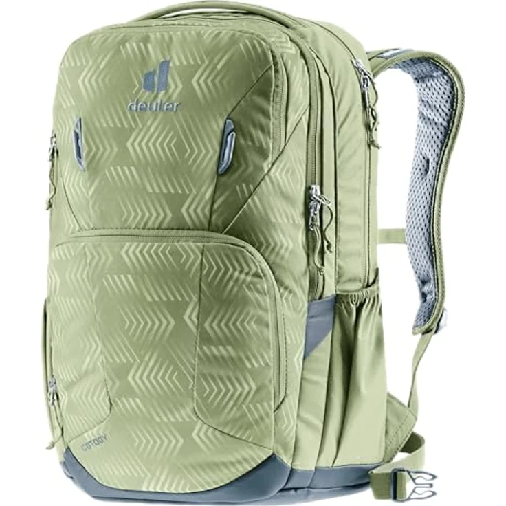 Deuter Cotogy Freizeitrucksack, ergonomischer Schulrucksack aus 100% recyceltem PET, grün-grau mit vielseitigen Taschen und rückenschonendem Tragekomfort – Bild 1