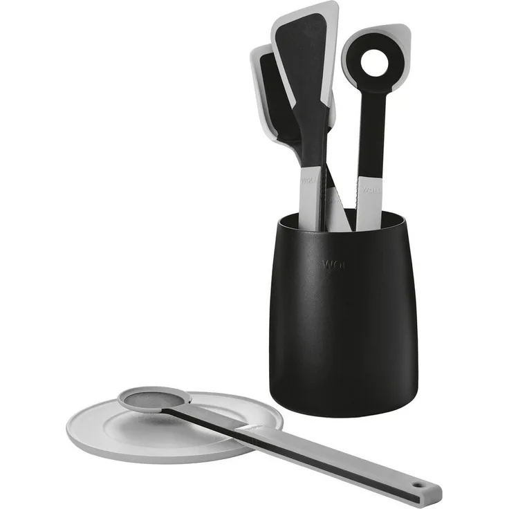 WOLL Kochbesteck-Set Cook it, 5-tlg. Küchenhelfer aus hochwertigem Kunststoff und Silikon, hitzebeständig bis 220 Grad