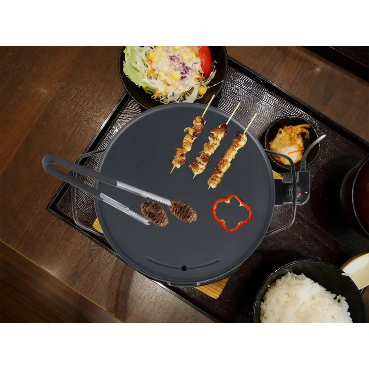 Setpoint Tischgrill, 2000 W, Teppanyaki Brat-Platte, Elektro-Grill Balkon wenig Rauch & Grillzange, Luxuriöses und einzigartiges Design