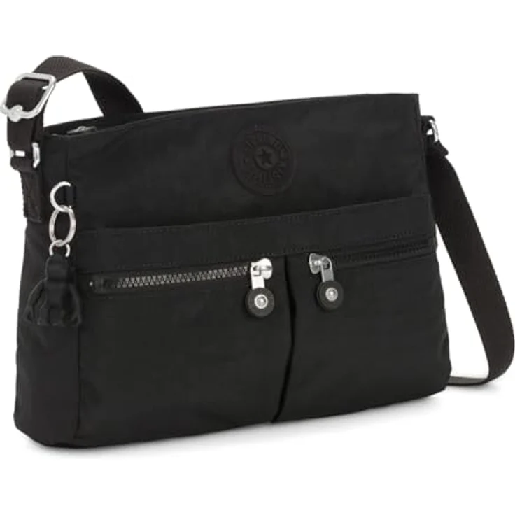 Kipling New Angie Umhängetasche, stylische Handtasche mit verstellbarem Umhängeriemen, 27.5 cm, Schwarz – Bild 2