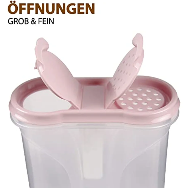 Bestlivings Gewürzdosen 300ml (1er Pack - Schwarz) Luftdichte Aufbewahrungsboxen aus BPA-freiem Kunststoff – Bild 6