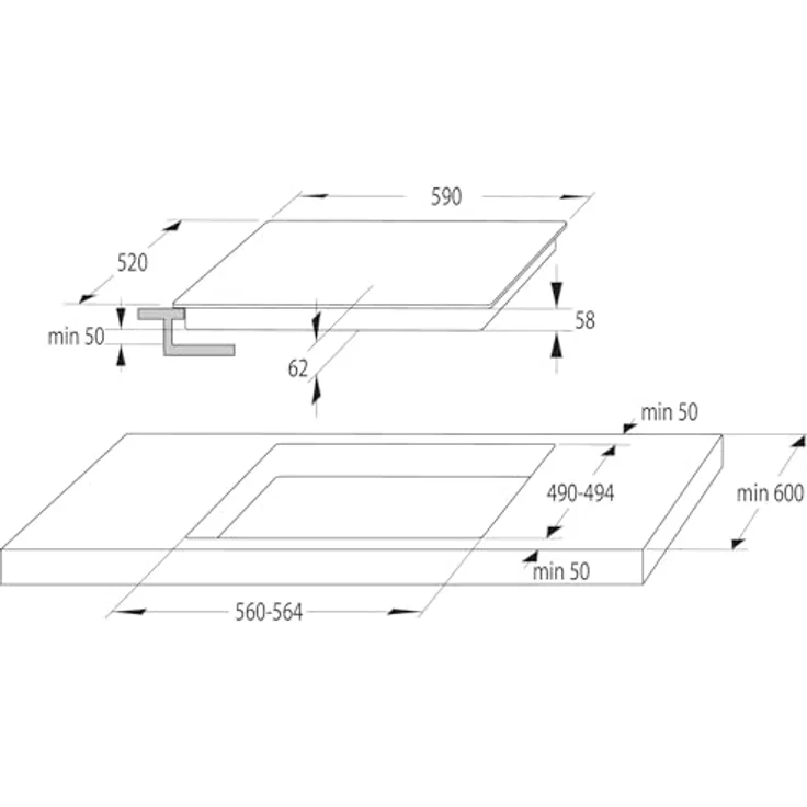 Hisense HI6311BSCE Induktionskochfeld, 60 cm, 7200 W in Induktionskochfeld Hisense HI6311BSCE, 60 cm, 7200 W, Farbe: Induktionskochfeld – Bild 5