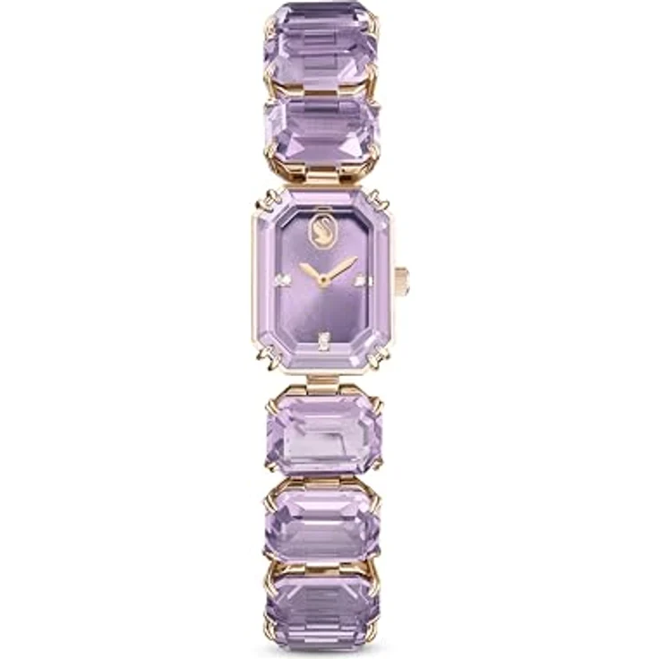 Swarovski Quarzuhr MILLENIA 5722364, Damenuhr mit lilafarbenem Zifferblatt, Edelstahlarmband, Swiss Made, wasserdicht bis 50 Meter – Bild 1