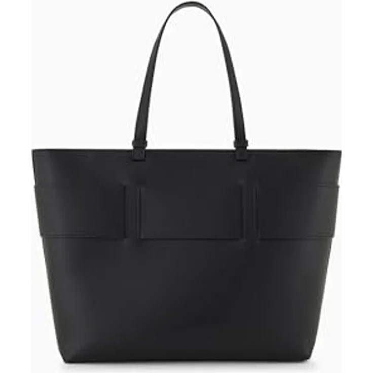 Armani Exchange Shopper Tasche 34.5 cm, 100% Polyurethan, schwarz – Bild 8