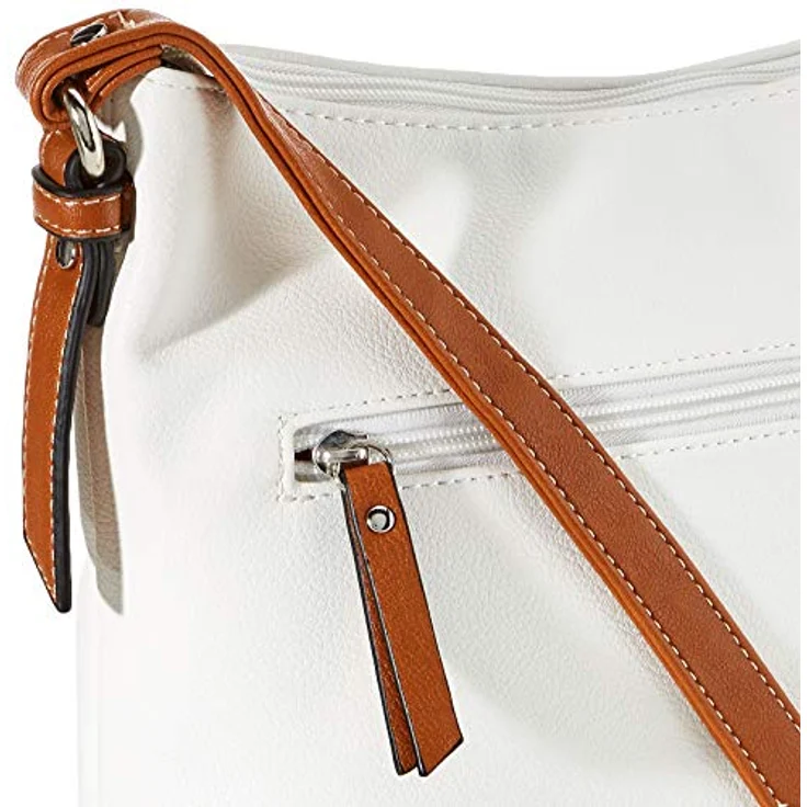 Tom Tailor Novara Umhängetasche 28 cm, weiß, 100% Polyurethan, 28 cm x 8.5 cm x 25 cm – Bild 3