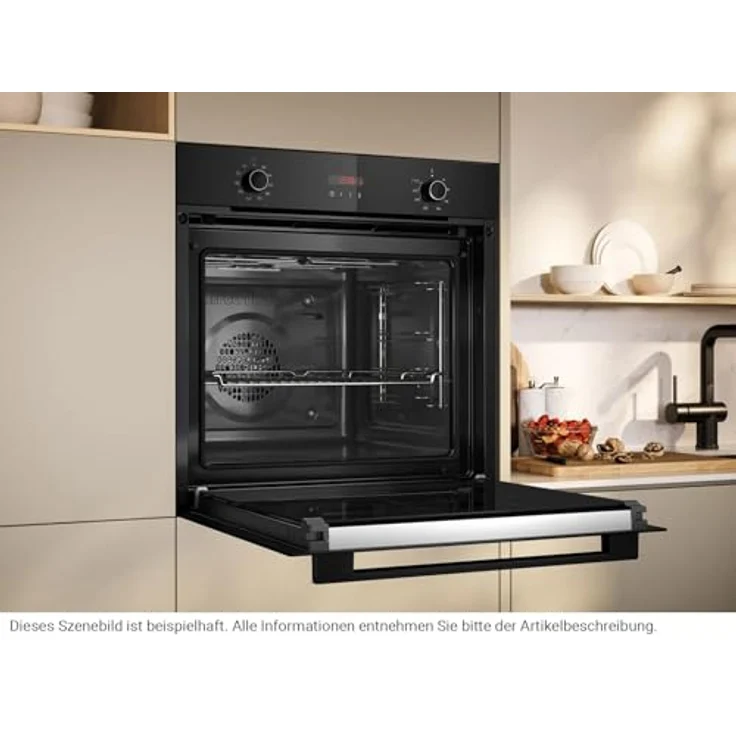 Neff BX48PIB0 Set, Pyrolyse Backofen B2CCG6AK3 und Induktionskochfeld T58SHF1L0, Schwarz, mit CircoTherm®, 71 l Volumen, 4 Kochzonen, selbstreinigend – Bild 6