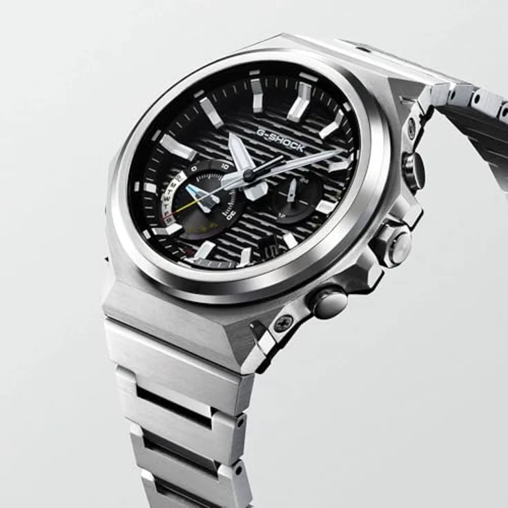 Casio G-Shock G-Steel GST-B1000D-1AER, Solar-Quarzuhr aus Edelstahl mit Bluetooth-Verbindung, Silber/Schwarz – Bild 3