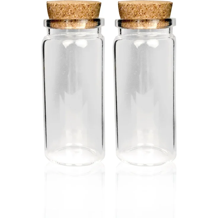Bestlivings Vorratsglas Fläschchen mit Korken, Glas, 16-tlg., 50ml, Reagenzglas für Hochzeit - Mini Gläser Gastgeschenke Glasfläschchen - Vielseitige Aufbewahrungslösung, 50ml, Natur-Korkverschluss, klares Glas – Bild 1