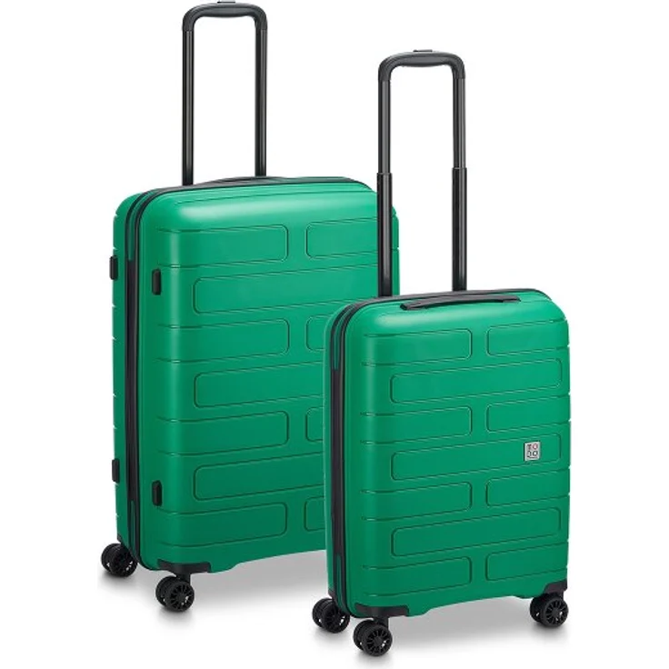 MODO by Roncato Supernova 2.0, 2-teiliges Kofferset mit 4 Rollen, grün, 100% Polypropylen, 45 cm x 26 cm x 66 cm – Bild 1