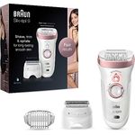 Braun Silk-épil 9 Epilierer Damen für Haarentfernung, Aufsätze für Rasierer, Trimmer und Massage für Körper, Tasche, Muttertagsgeschenk, 9-730, weiß/roségold - Preisvergleich