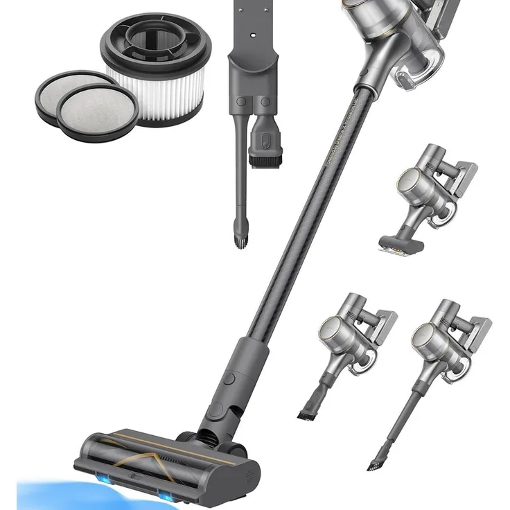 Dreame VMR20611, 2-in-1 Stabstaubsauger mit 570 W, HEPA-Filter, beutellos, grau, 90 Minuten Akkulaufzeit
