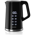 Arendo Wasserkocher BASIC AESTHET, Edelstahl, 1,7 l, 2200 W, Temperaturanzeige, Warmhaltefunktion, schwarz