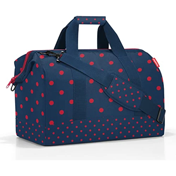 reisenthel allrounder L, Reisetasche, Sporttasche, Schultertasche, Doktortasche, Tasche, Polyestergewebe, Mixed Dots Red, 30 L, MT3075 – Bild 2