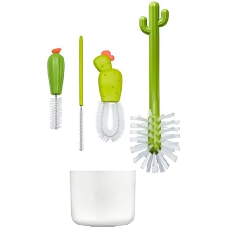 CACTI Flaschenbürsten Set (4 Stück), Ideal für schwer zu reinigende Utensilien wie Flaschen, Schnabeltassen oder Sauger – Bild 2