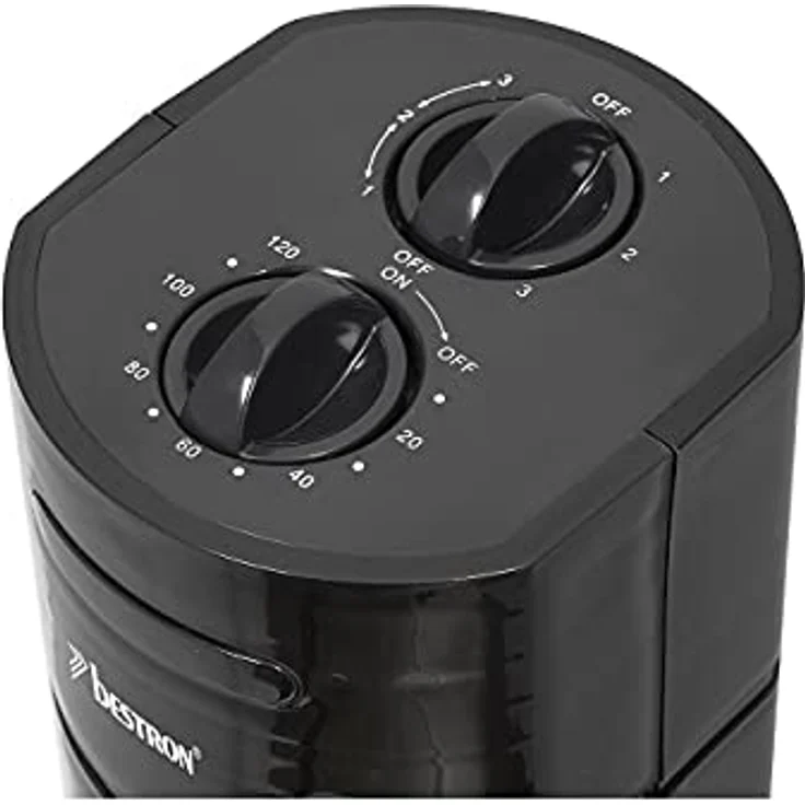 Bestron Turmventilator mit Schwenkfunktion, Höhe: 75 cm, 35 W, Schwarz – Bild 2