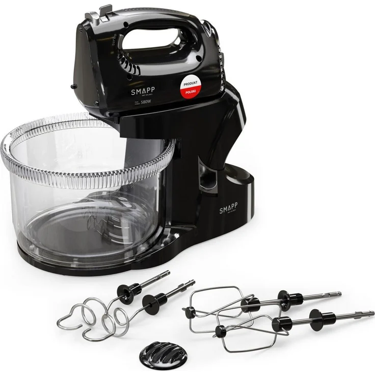 Smapp Handmixer Mixer mit Schüssel 451.8 2 Schüsseln schwarz, Handmixer – Bild 1