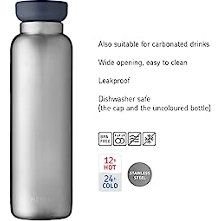 MEPAL thermoflasche ellipse 900 ml - nordic denim – Bild 5
