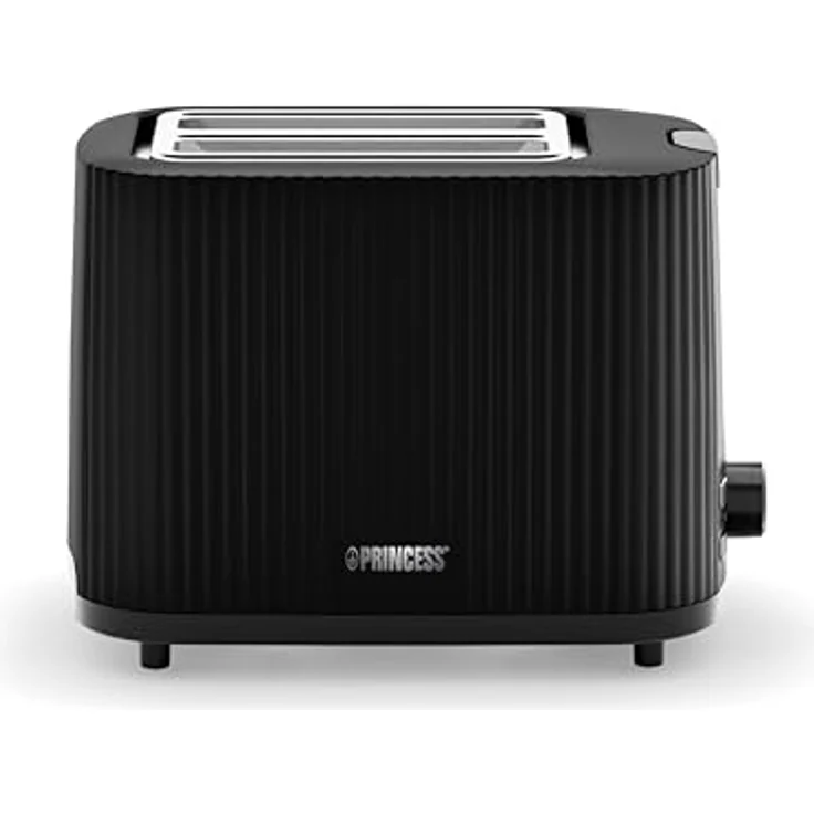 Princess Toaster Wave, Edelstahl-Optik, 2 Scheiben, 7 Bräunungsstufen, Auftau- und Aufwärmfunktion, Krümelschublade, kompaktes Design, 142358 – Bild 2
