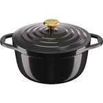 Tefal Cocotte Air Kochtopf, 24 cm, Aluguss, 4,7 l Fassungsvermögen, Keramikbeschichtung, zarte Ergebnisse, backofenfest, auch Induktion, spülmaschinenfest, silber