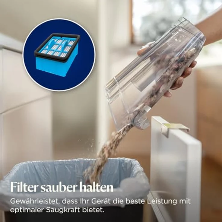 Bissell 4076, Set, Cycle-Reinigungsmittel & 2 × FreshStart Filter, Für CrossWave, OmniForce Edge, OmniFind Modelle 3912, 3999, 4000, 4006, 4007, 4008, 4017, 4087, Blau, Schwarz, Grau, Weiß - Optimiert die Reinigungsleistung und Lebensdauer, selbstreinigender Zyklus – Bild 4