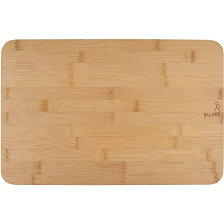 Fackelmann Balance Schneidebrett Holz Bambus – Großes Holzbrett für die Küche für Fleisch, Fisch und Gemüse – Modernes Schneidbrett mit farbigem Rand – 40 x 26 x 0,5 cm – Bild 2